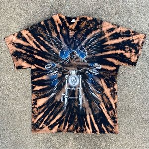 Vintage 90s Harley Davidson Motorcycle Tie Dye Shirt